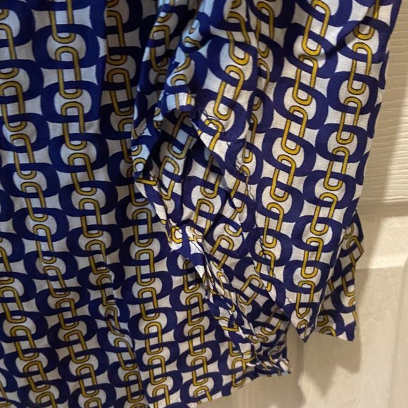 Grand and greene chain link rayon oversized blouse sz S - Picture 4 of 7